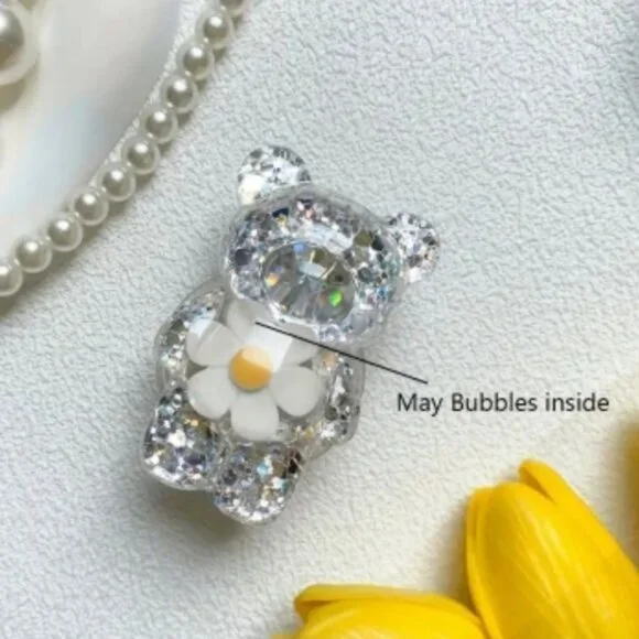 CellPhone  Finger Stand Cute Bear Daisy Phone Comfortable Grip Anti-Slip Creat - Picture 4 of 10
